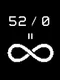 52 / 0 = Infinity