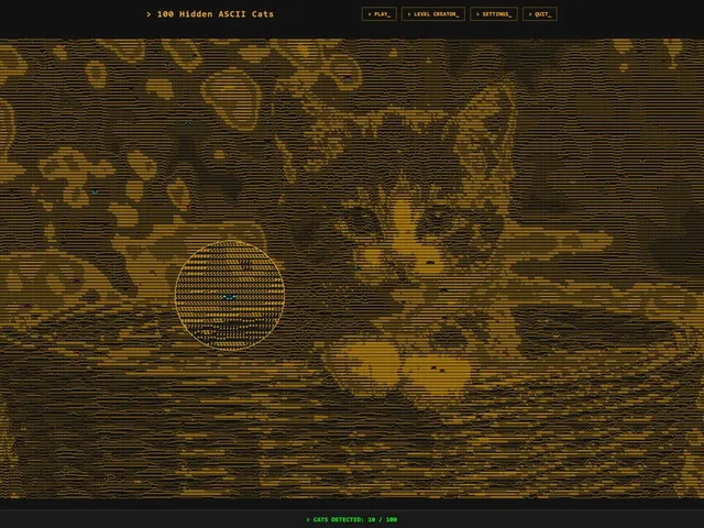 100 Hidden ASCII Cats