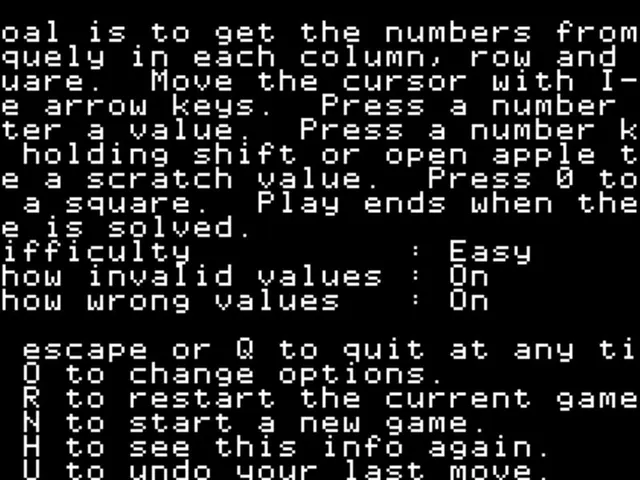 Apple II Sudoku