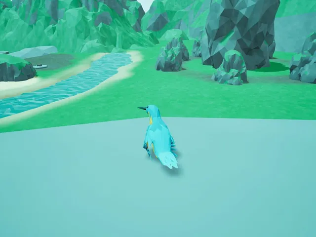 Bird Feather: Aquamarine World