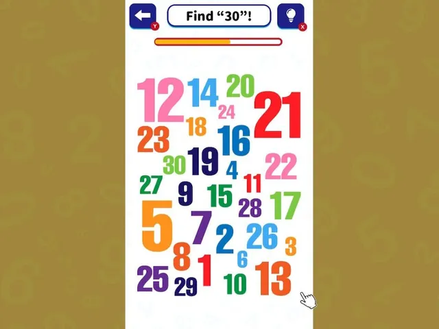 Brain Training!! Number Search