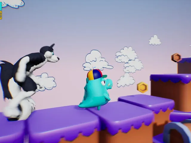 Dino Running from a Furry: Gamesforfarm