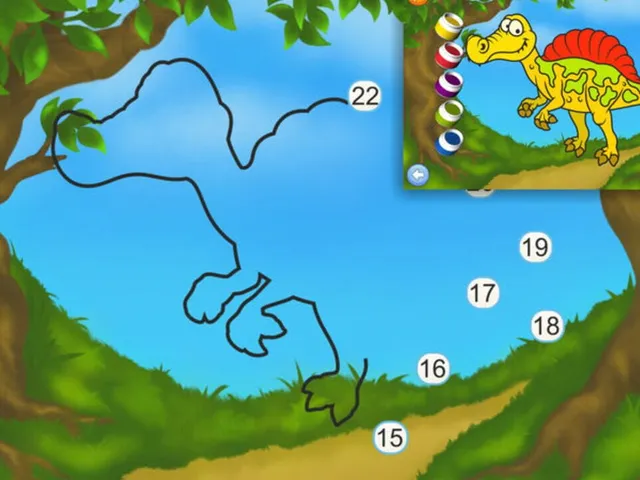 Dinosaurs - Connect the Dots and Add Colors