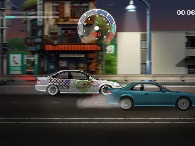 JDM Pixel Street Car Racing