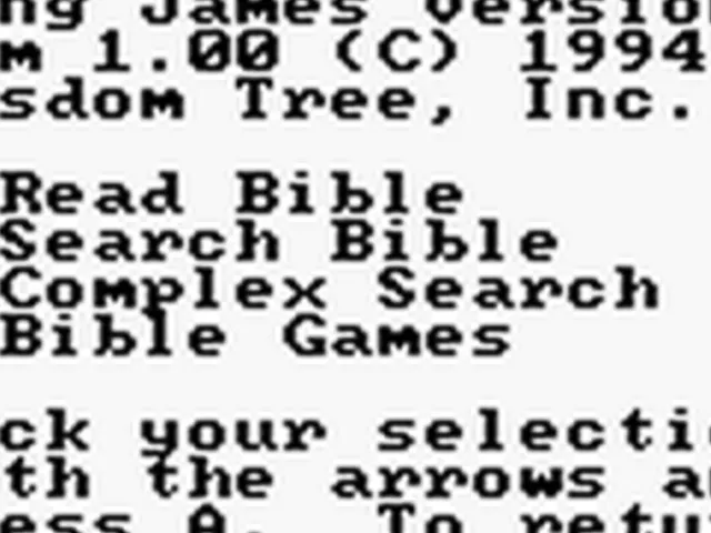 King James Bible for Use on Game Boy