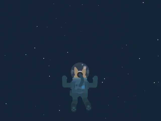 Lonely dog lost in space