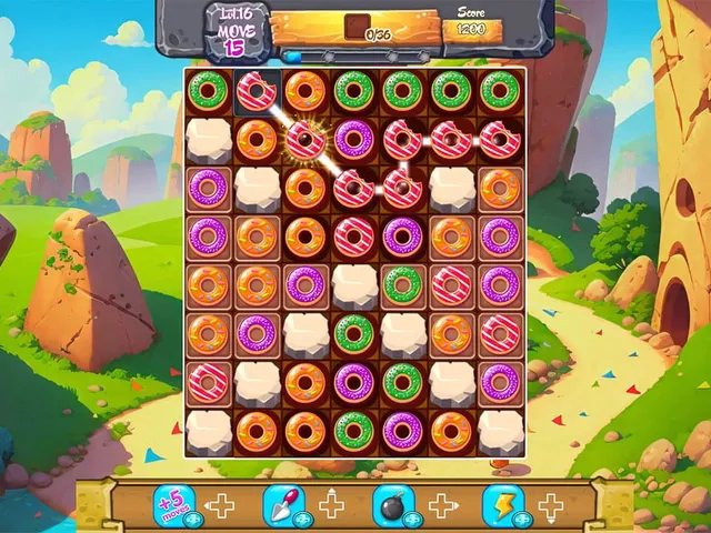 Magic Donut Adventure: Line Match 3 Puzzle