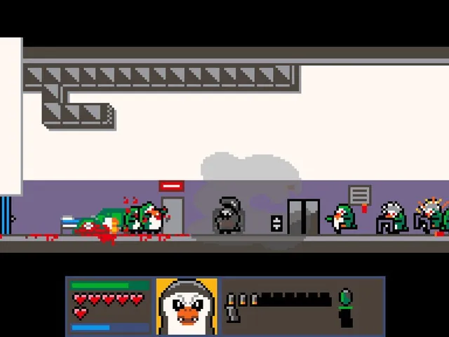 Penguin with a Pumpgun