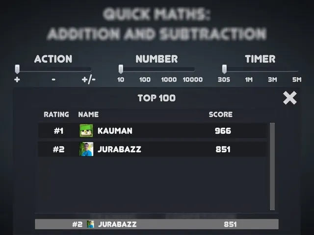 Quick Maths: addition and subtraction