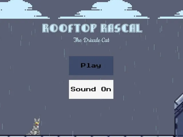 Rooftop Rascal: The Drizzle Cat