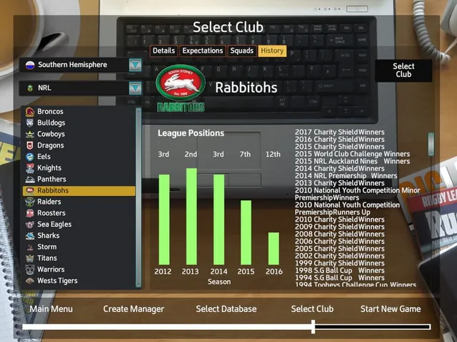 Rugby League Team Manager 2018