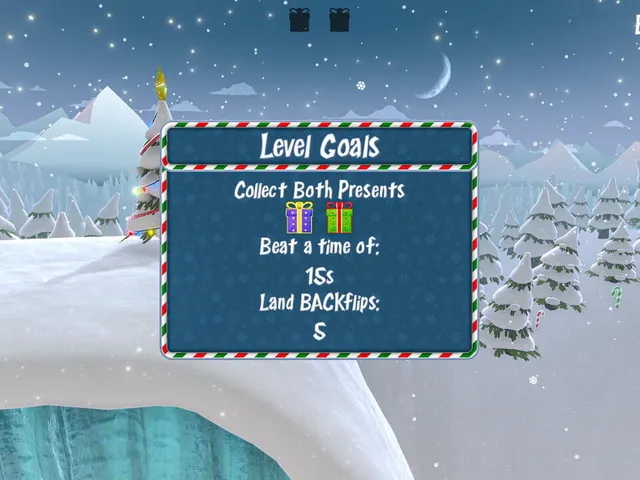 Santa's Slippery Slope Ski Stunts