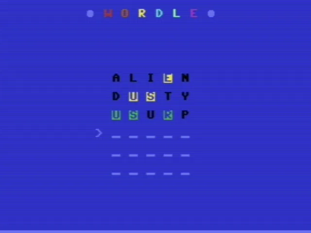Wordle for Commodore 64