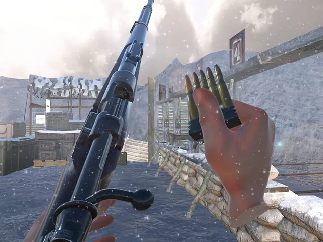 World War 2 Winter Gun Range VR Simulator